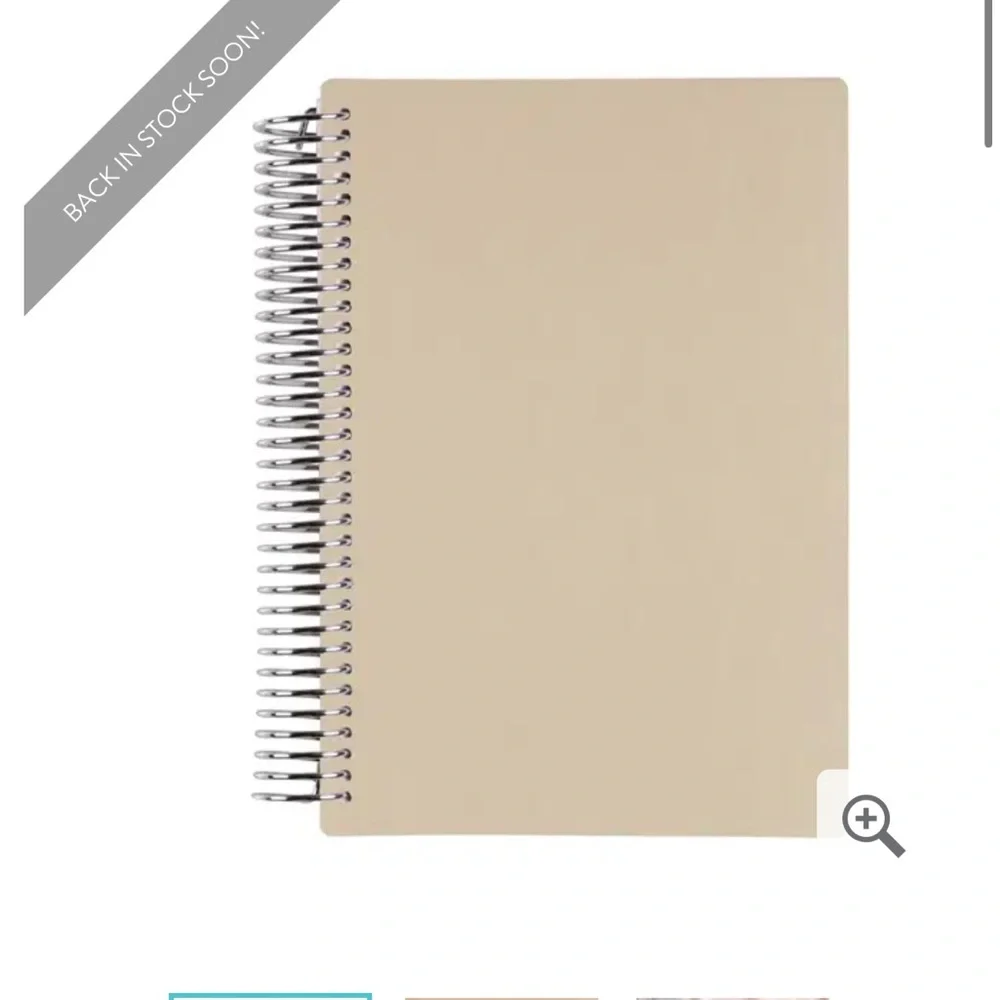 Erin Condren champagne vegan leather lined notebook a5 size new - Picture 2 of 6